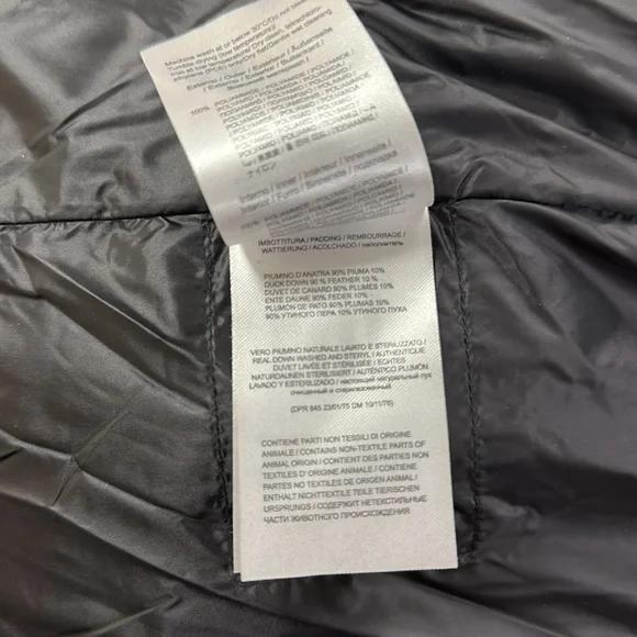 🔥🔥🔥ADD Black Puffer Hooded Down Jacket Coat Size 2 - Picture 12 of 13